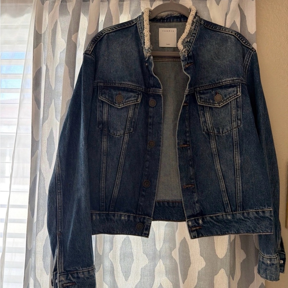 Sandro Dark Blue Jean Jacket
